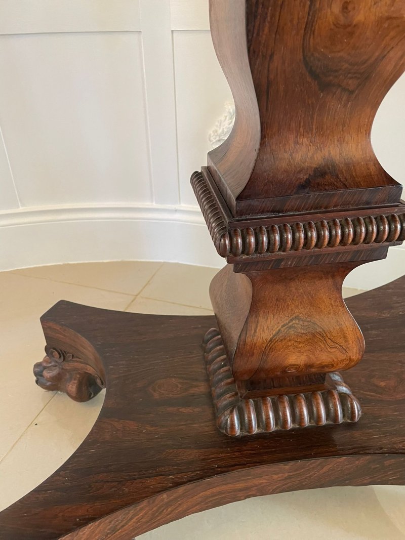 Fine Antique William IV Rosewood Card/Side Table - Image 8